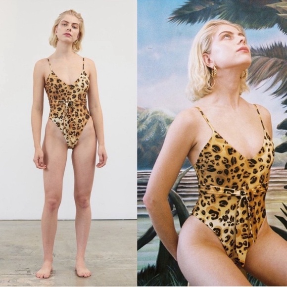 NWT Mara Hoffman Gamela Leopard Print Brown
Multi Tie Waist One Piece Swimsuit - Picture 1 of 9